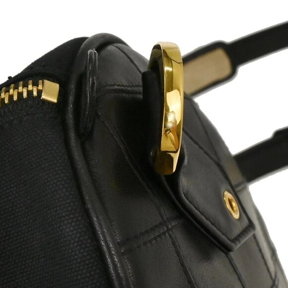 Chanel Black Canvas Lambskin Bicolore 2way Duffle Handbag 155094 - Picture 7 of 10